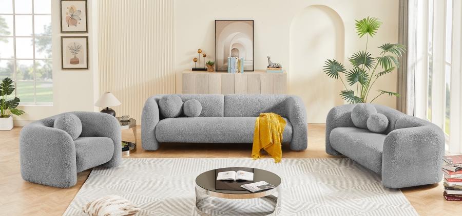 

    
 Photo  Contemporary Gray Engineered Wood Sofa Meridian Furniture Emory 139Grey-S
