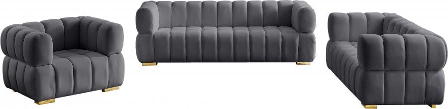 

    
Contemporary Gray Engineered Wood Sofa Meridian Furniture Gwen 670Grey-S
