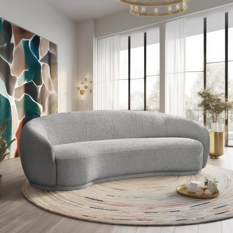 

    
Contemporary Gray Engineered Wood Sofa Meridian Furniture Hyde 693Grey-S

