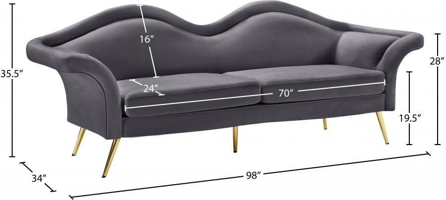 

    
607Grey-S Contemporary Gray Engineered Wood Sofa Meridian Furniture Lips 607Grey-S
