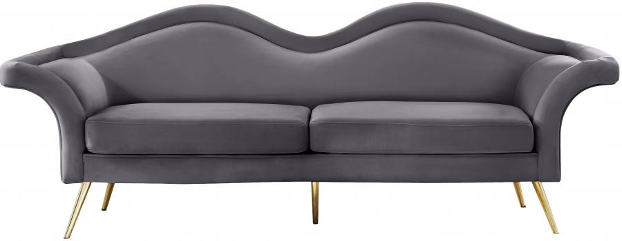 

                    
Meridian Furniture Lips Sofa 607Grey-S Sofa Gray Soft Velvet Purchase 

