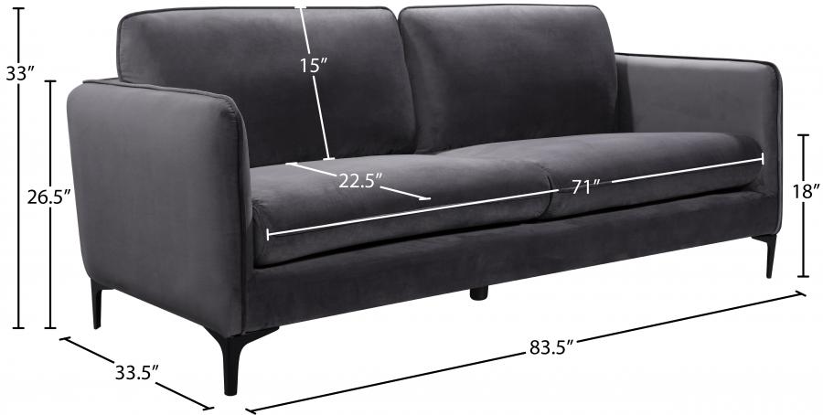 

    
690Grey-S Meridian Furniture Sofa
