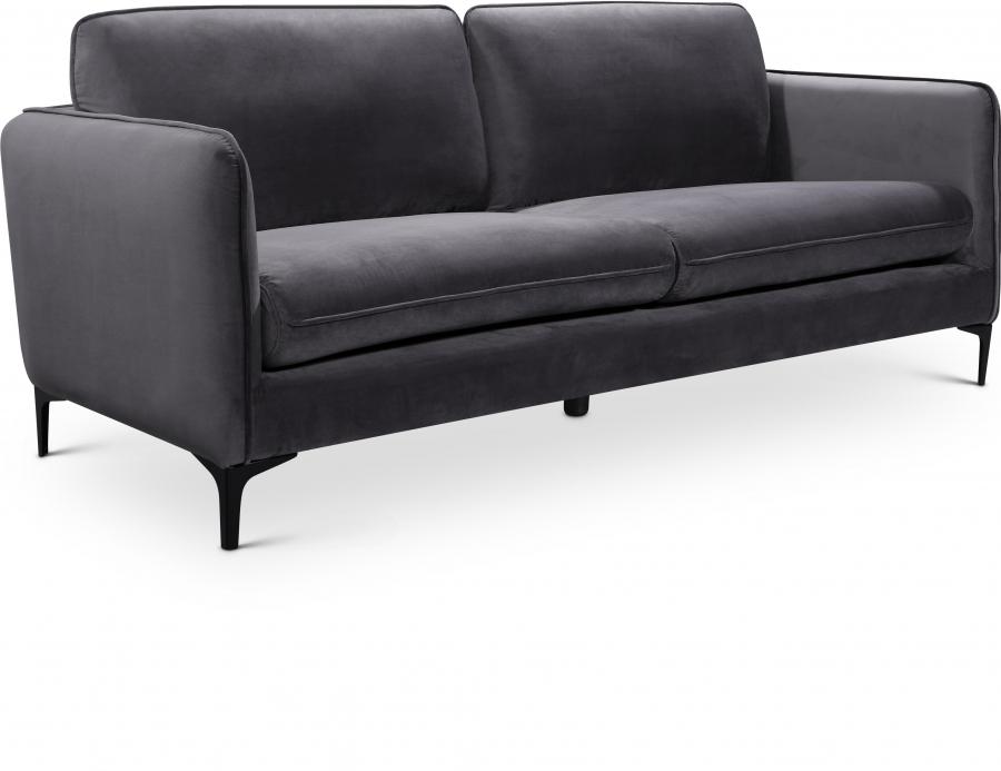 

    
Contemporary Gray Engineered Wood Sofa Meridian Furniture Poppy 690Grey-S
