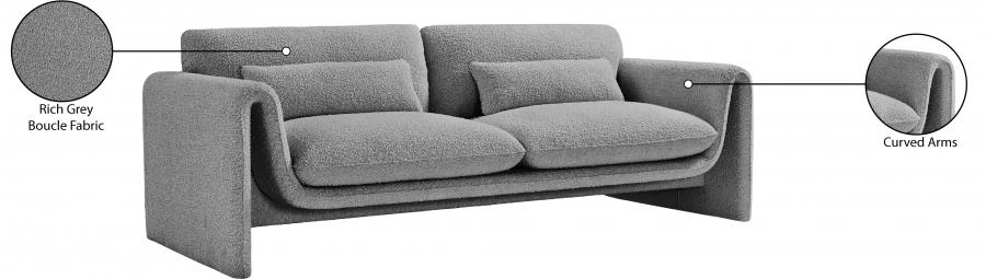 

    
198Grey-S Contemporary Gray Engineered Wood Sofa Meridian Furniture Stylus 198Grey-S
