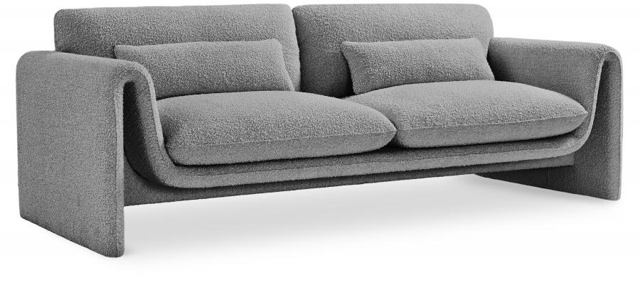 

    
Contemporary Gray Engineered Wood Sofa Meridian Furniture Stylus 198Grey-S
