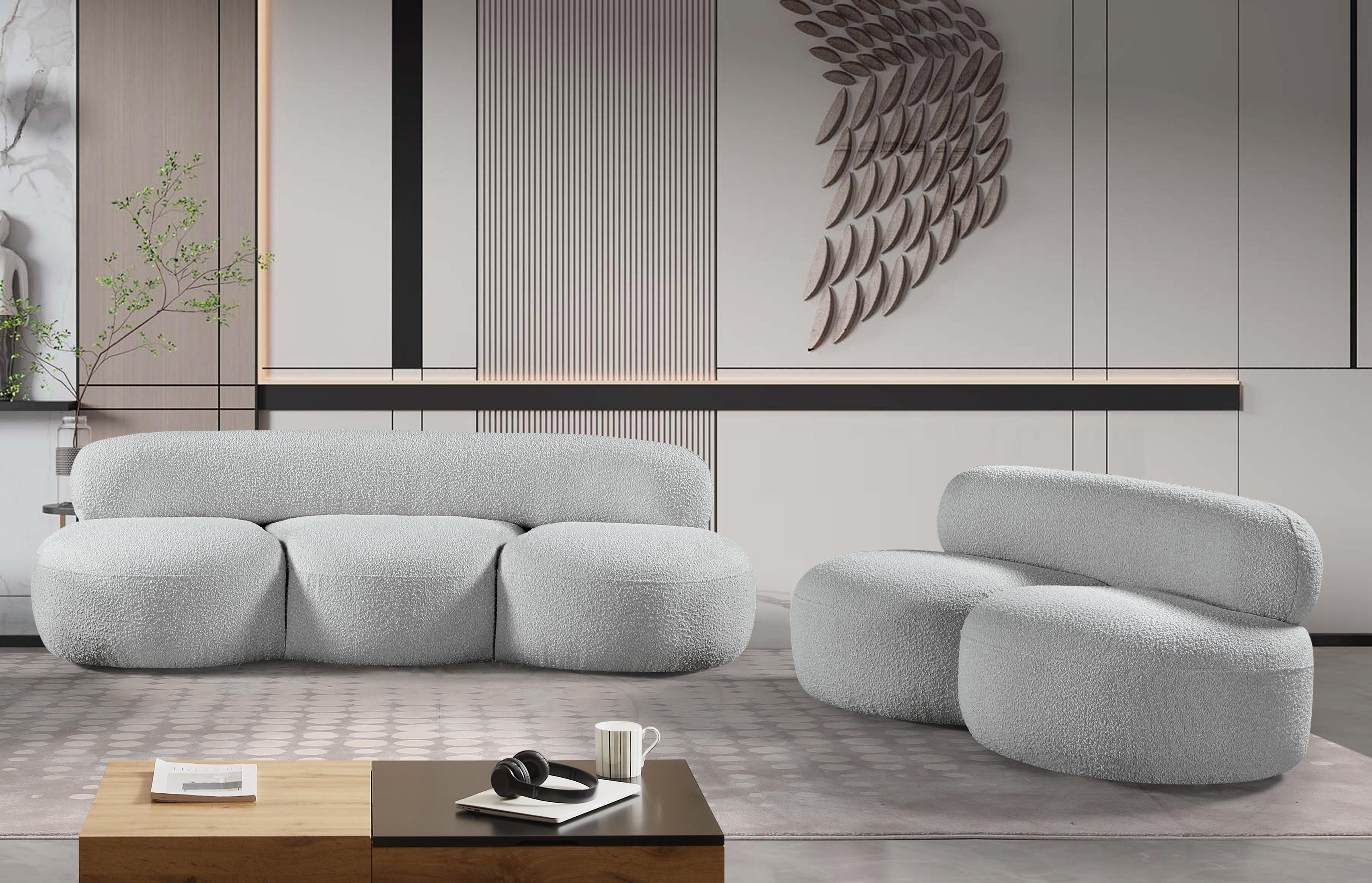 

    
Contemporary Gray Eucalyptus Wood Living Room Set 2PCS Meridian Furniture Venti 140Grey-S-2PCS
