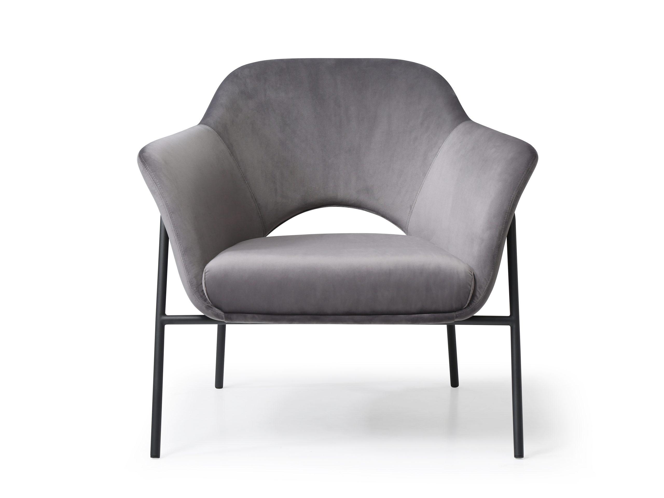 

    
Contemporary Gray Fabric Chair WhiteLine CH1702F-GRY Karla

