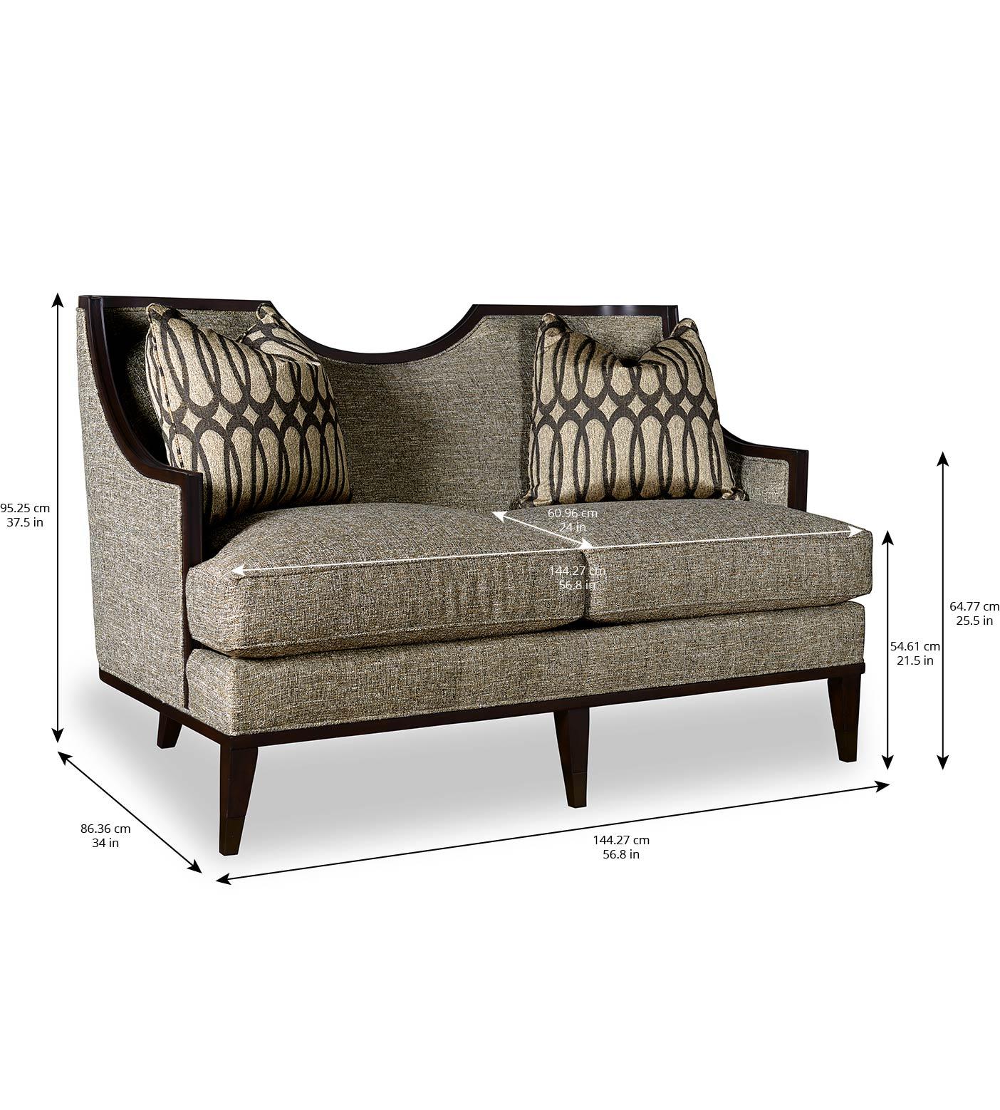 

    
Traditional Brown Fabric Loveseat  & Accent Pillows by A.R.T. Furniture Intrigue Harper
