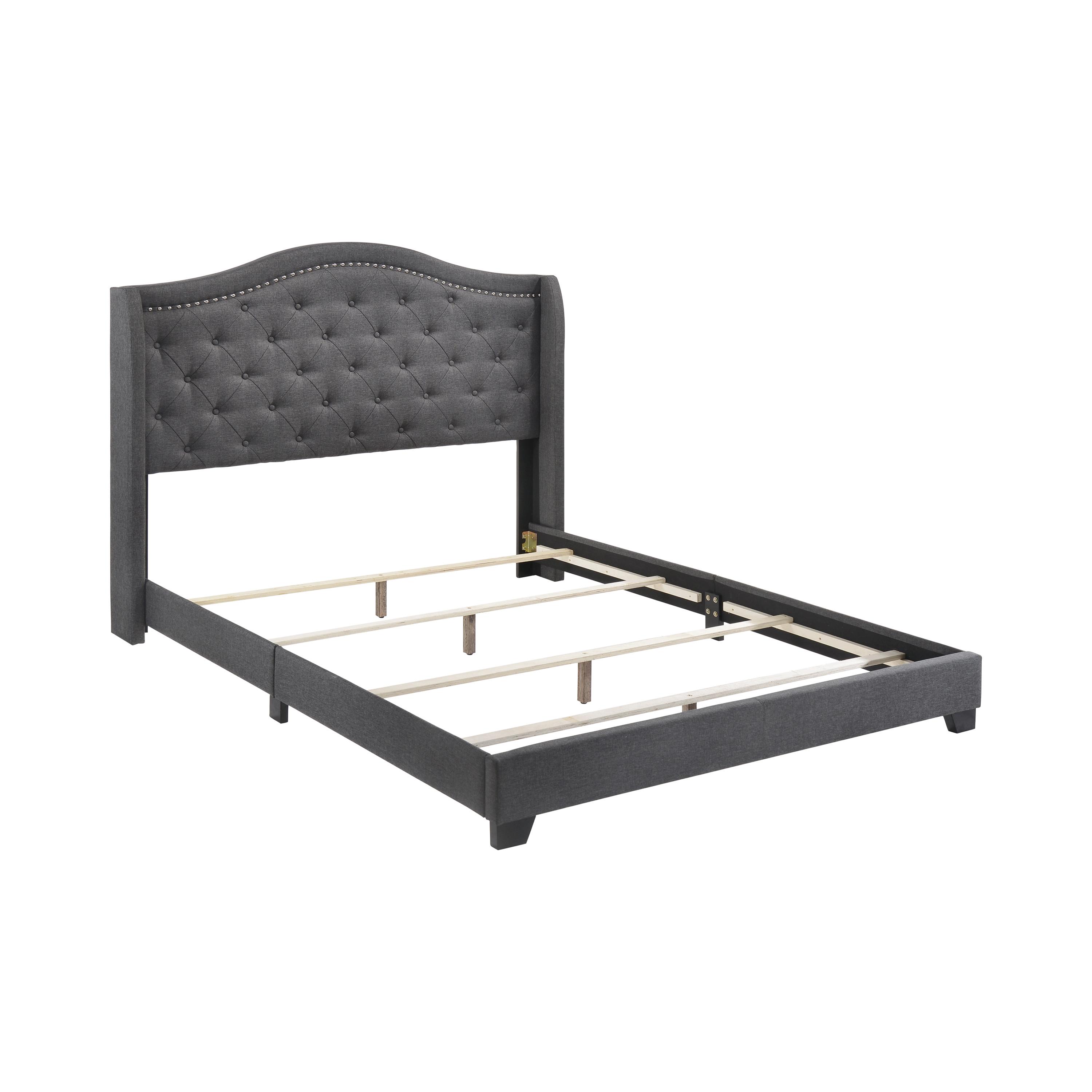 

    
Contemporary Gray Fabric Queen Bed Coaster 310072Q Sonoma
