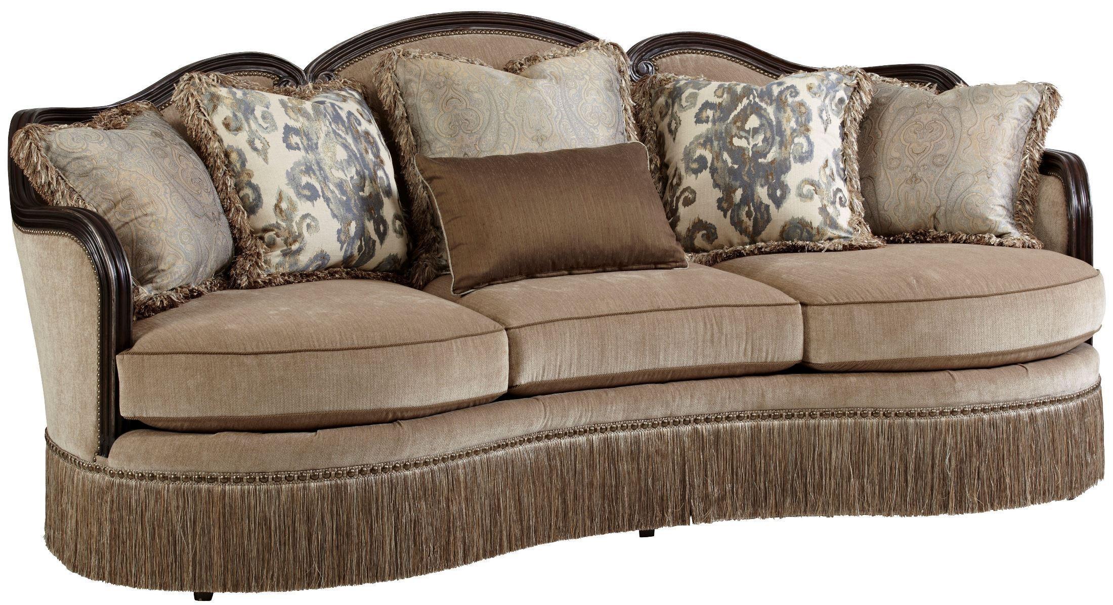 Contemporary Sofa Giovanna 509501-5527AB in Tan Fabric