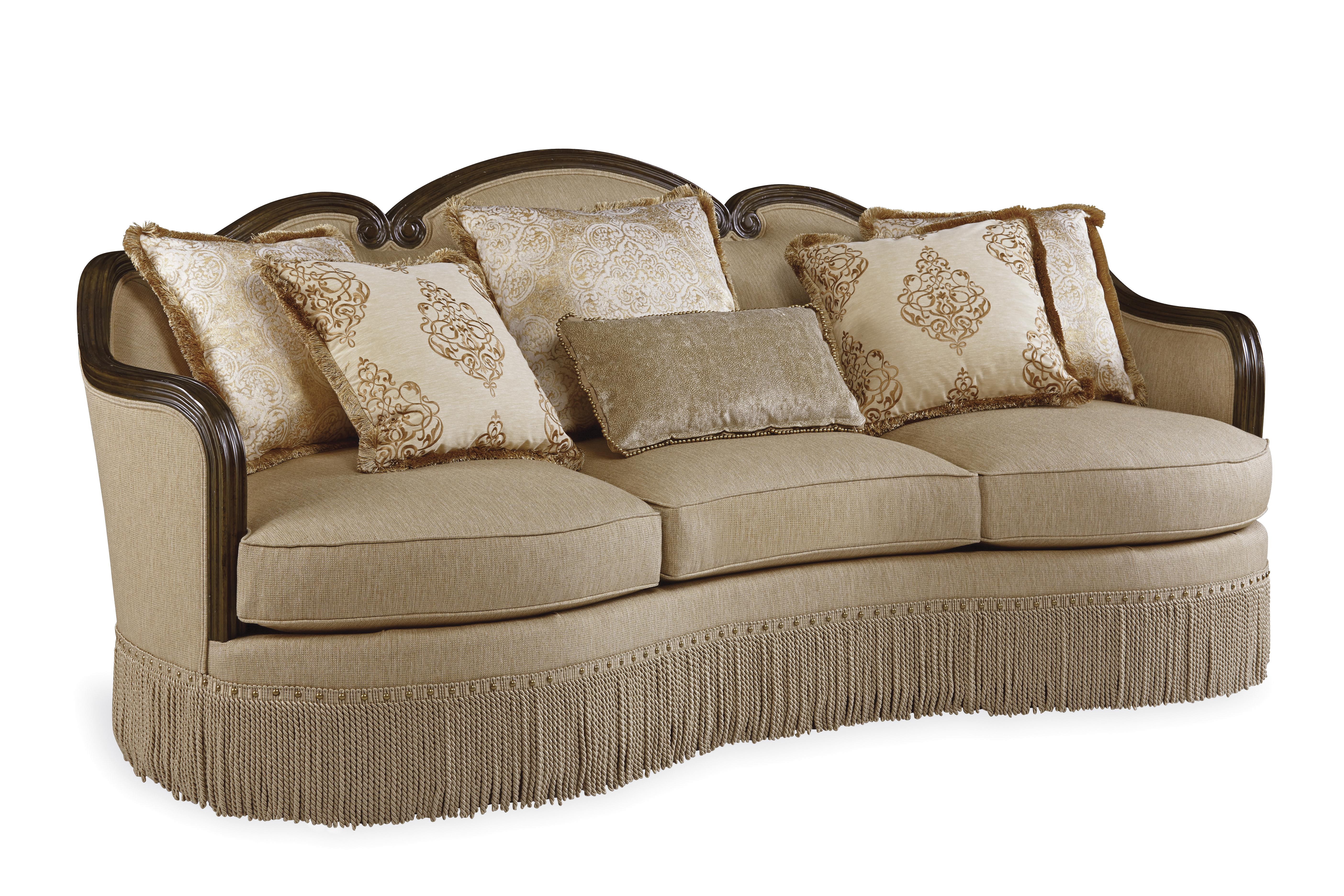 Contemporary Sofa Giovanna 509501-5327AB in Beige Fabric