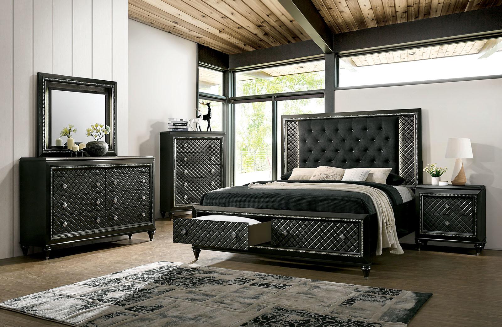 

                    
Furniture of America DEMETRIA CM7584DR-EK Storage Bed Gray Fabric Purchase 
