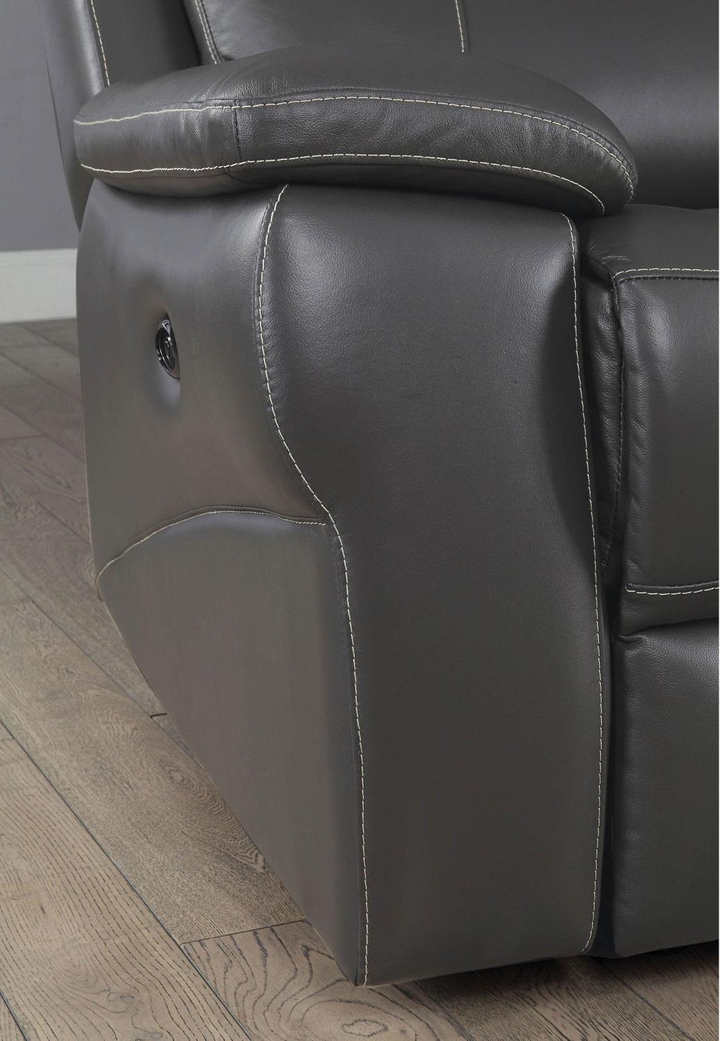 

                    
Furniture of America LILA CM6540-SF Recliner Sofa Gray Top grain leather Purchase 
