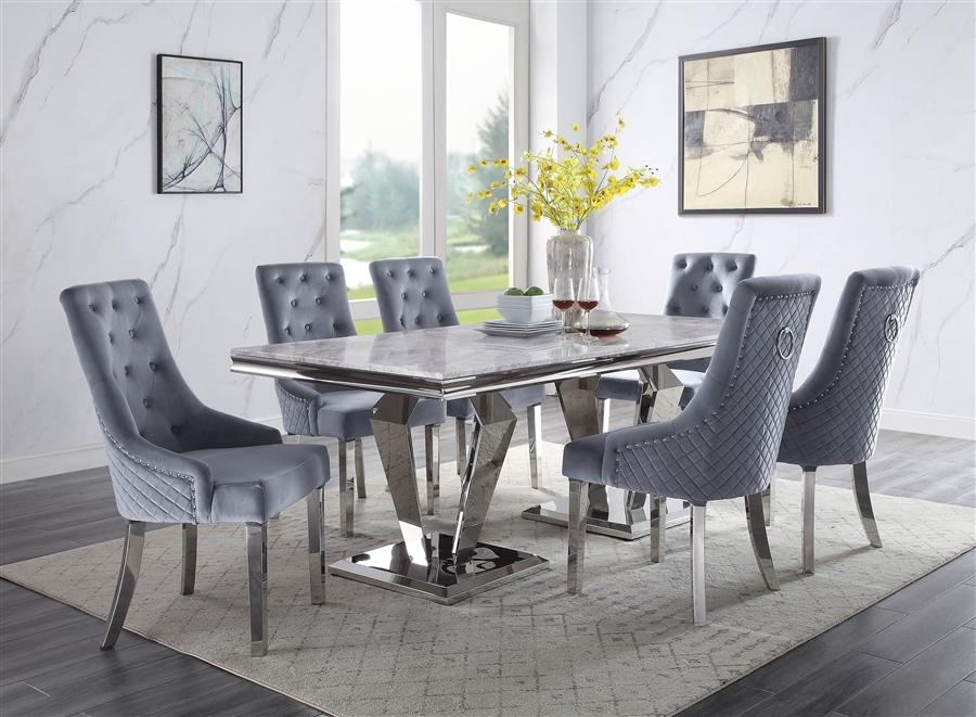 

                    
Acme Furniture Satinka Dining Table Mirrored Faux Marble Purchase 
