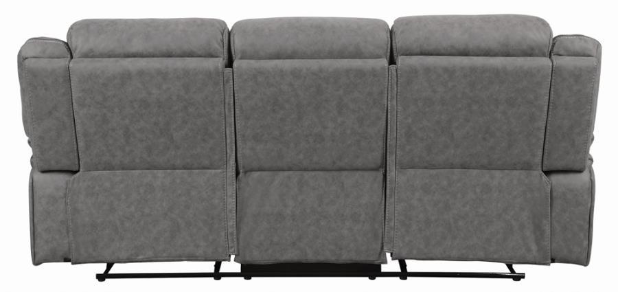 

                    
Coaster 602261 Higgins Motion Sofa Gray Faux Suede Purchase 
