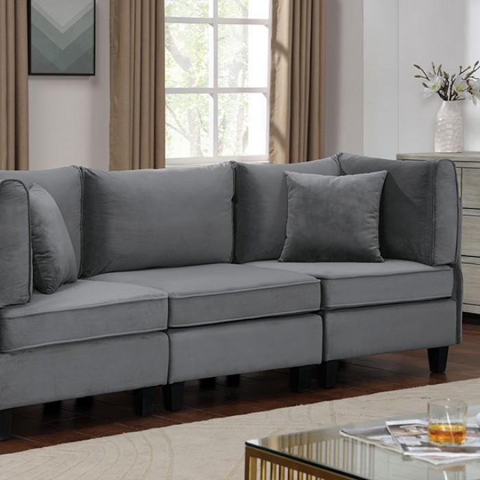 Contemporary Sofa CM6499-SF Sandrine CM6499-SF in Gray 