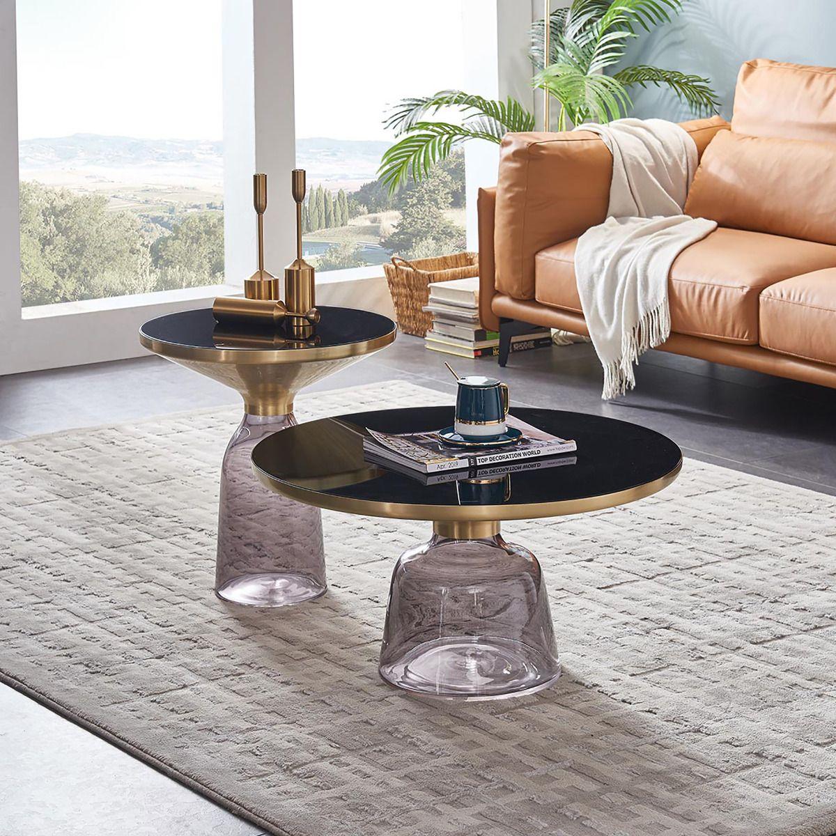 Contemporary Coffee Table and End Table Set CT-W9319-GR-CT / CT-W9319-GR-CT ET-W9319-GR CT-W9319-GR-CT ET-W9319-GR in Gray 