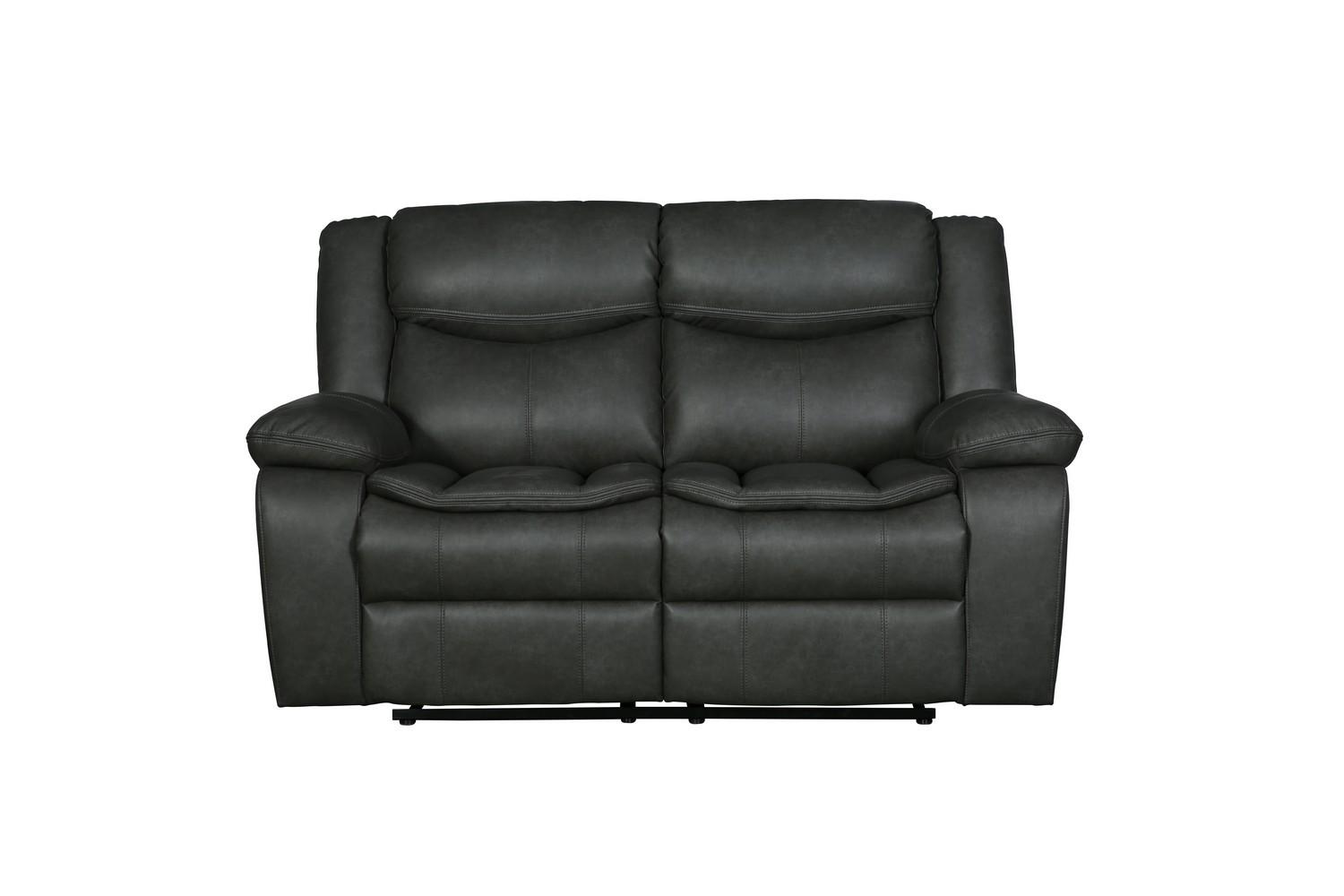 Contemporary Reclining Loveseat 6967 Reclining Loveseat 6967-GRAY-L 6967-GRAY-L in Gray leather Air