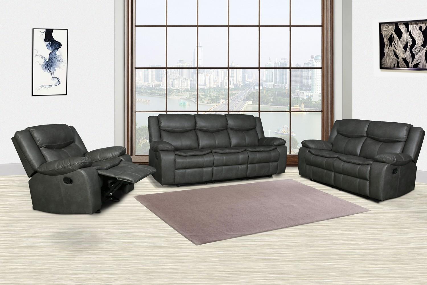 

                    
Global United 6967 Reclining Loveseat 6967-GRAY-L Reclining Loveseat Gray leather Air Purchase 

