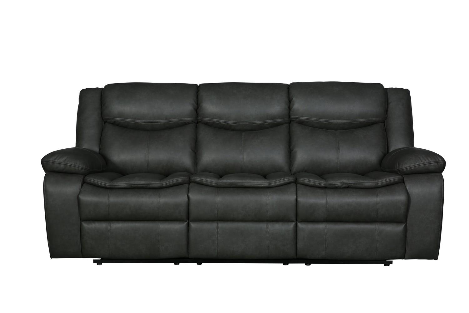 Contemporary Reclining Sofa 6967 Reclining Sofa 6967-GRAY-S 6967-GRAY-S in Gray leather Air