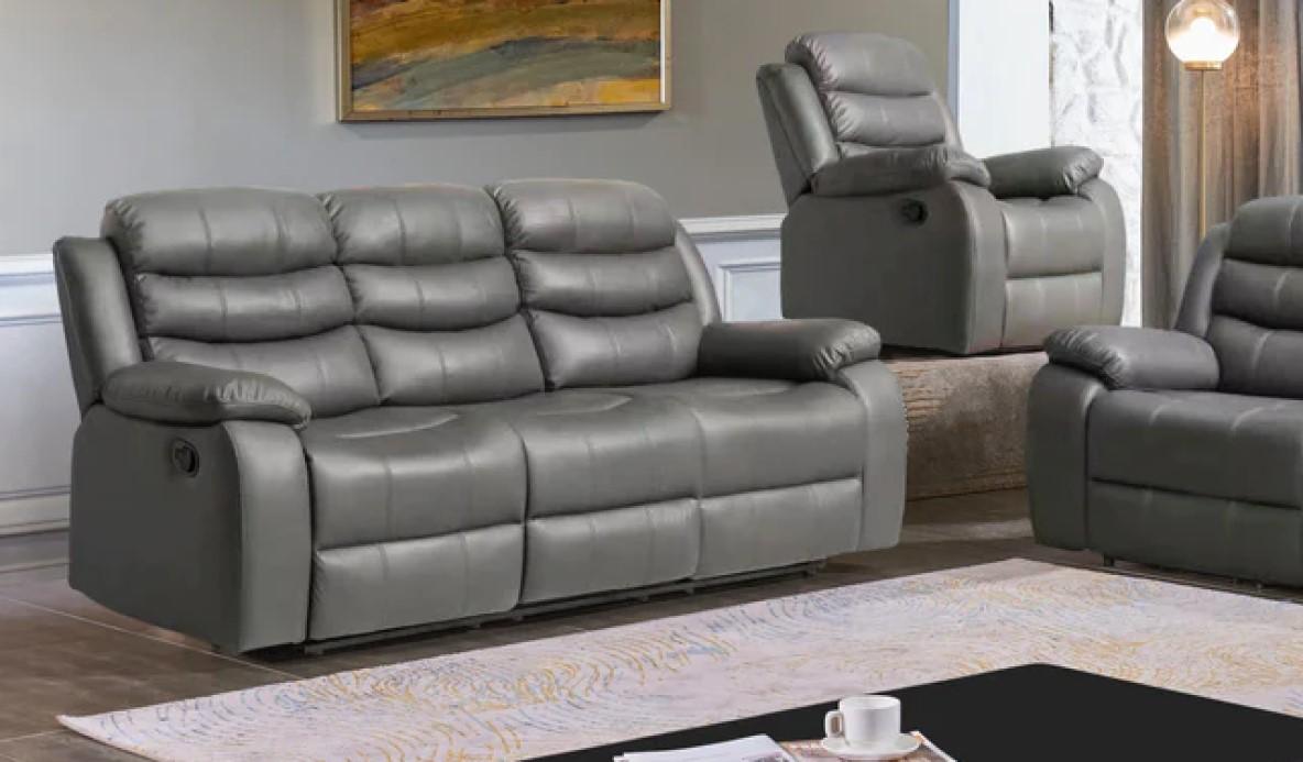 Contemporary Reclining Sofa SF8007 SF8007-S in Gray 