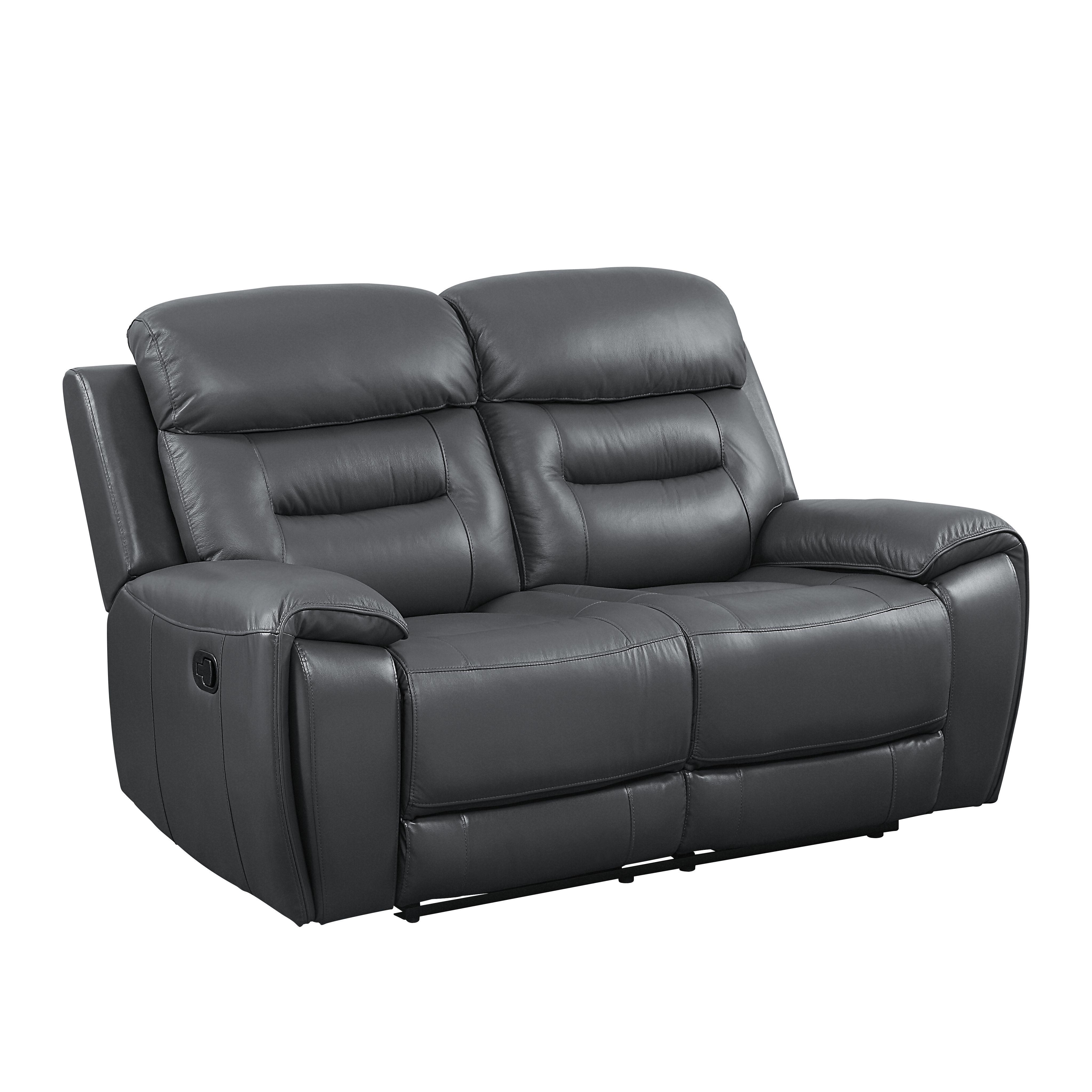 

    
LV00072-2pcs Contemporary Gray Leather Sofa + Loveseat by Acme Lamruil LV00072-2pcs
