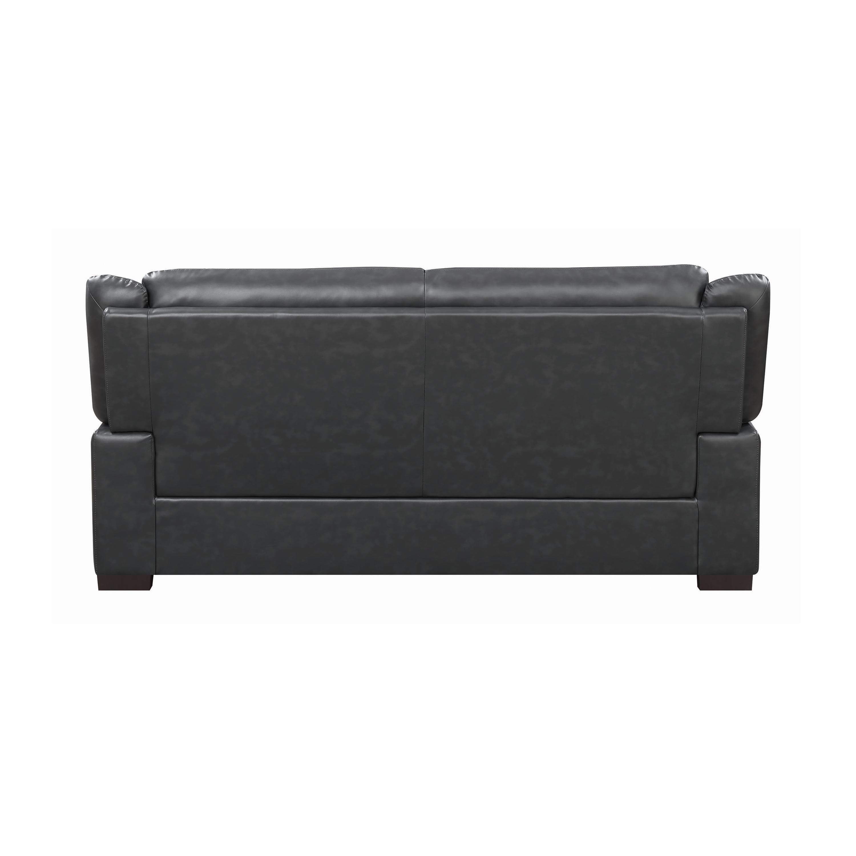

    
Contemporary Gray Leatherette Sofa Coaster 506591 Arabella
