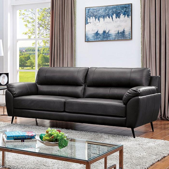 

    
Contemporary Gray Leatherette Sofa Furniture of America CM6067GY-SF Clarke
