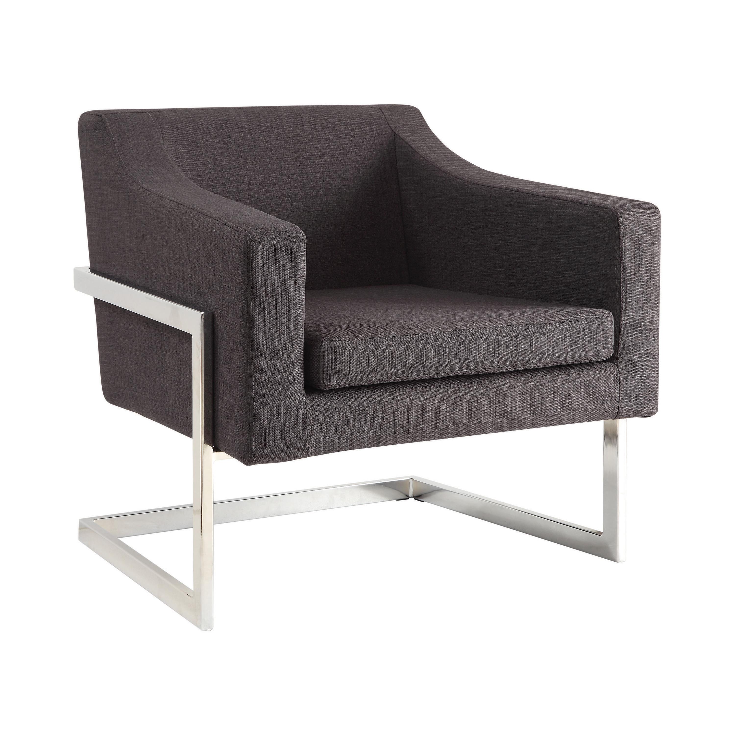 Contemporary Accent Chair 902530 902530 in Gray 