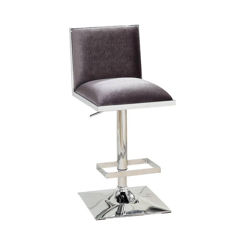 Contemporary Bar Stool CM-BR6462GY Orjan CM-BR6462GY in Gray Fabric