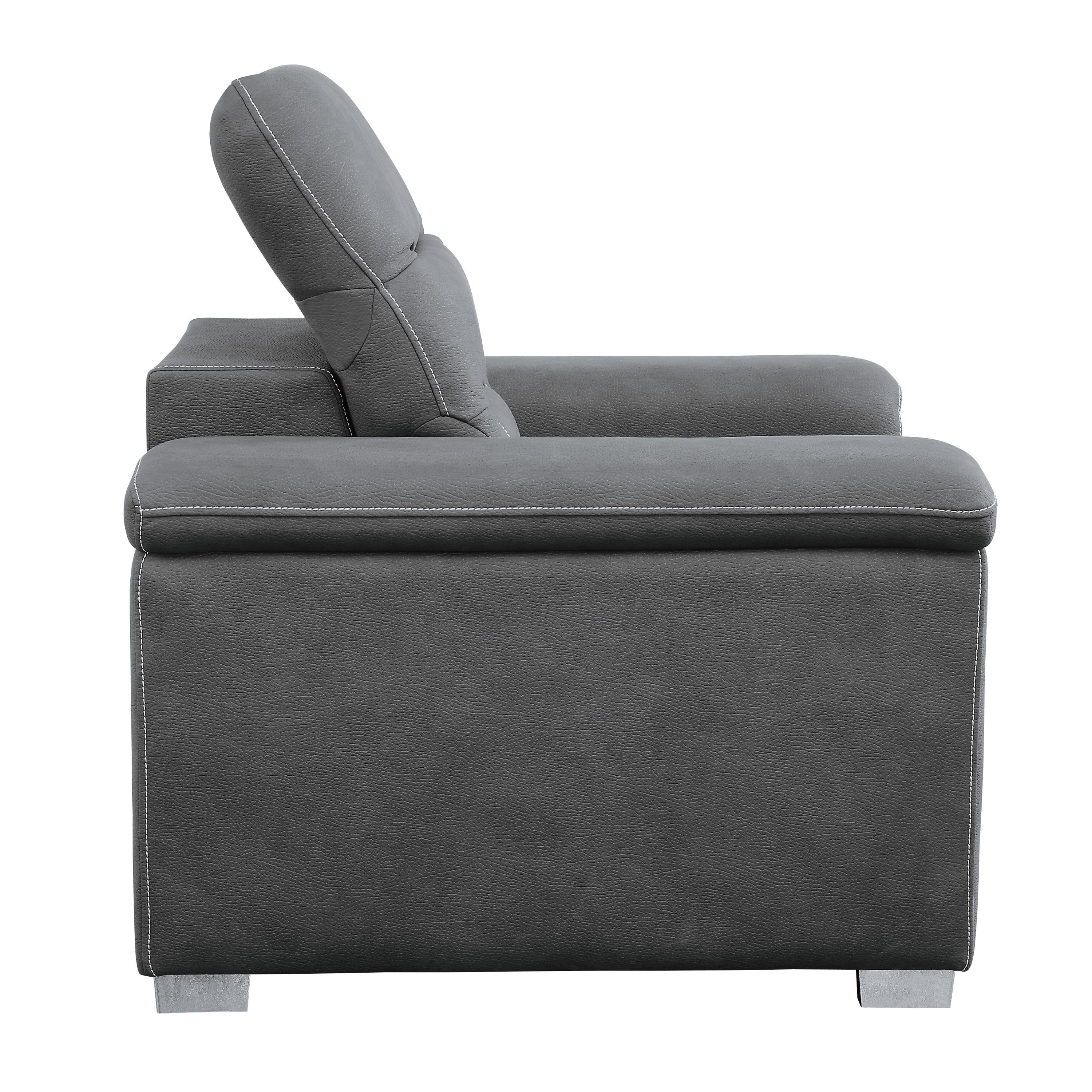 

    
Homelegance 9808SGY-1 Alfio Arm Chair Gray 9808SGY-1
