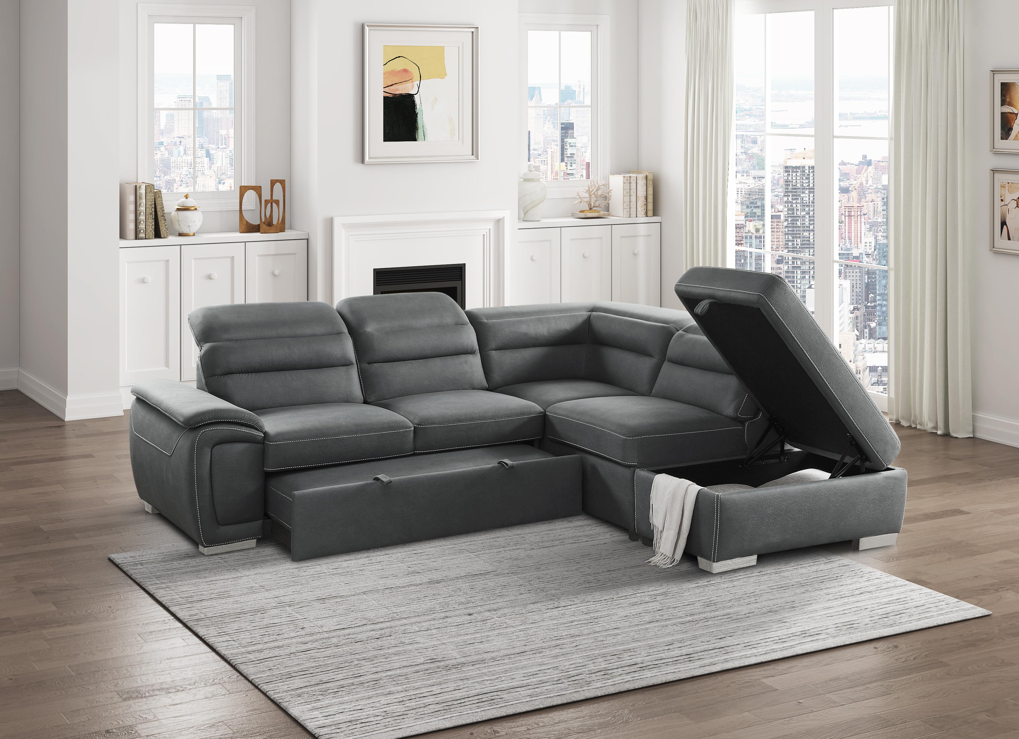 

    
8277NGY* Contemporary Gray Microfiber RHC 3-Piece Sectional Homelegance 8277NGY* Platina
