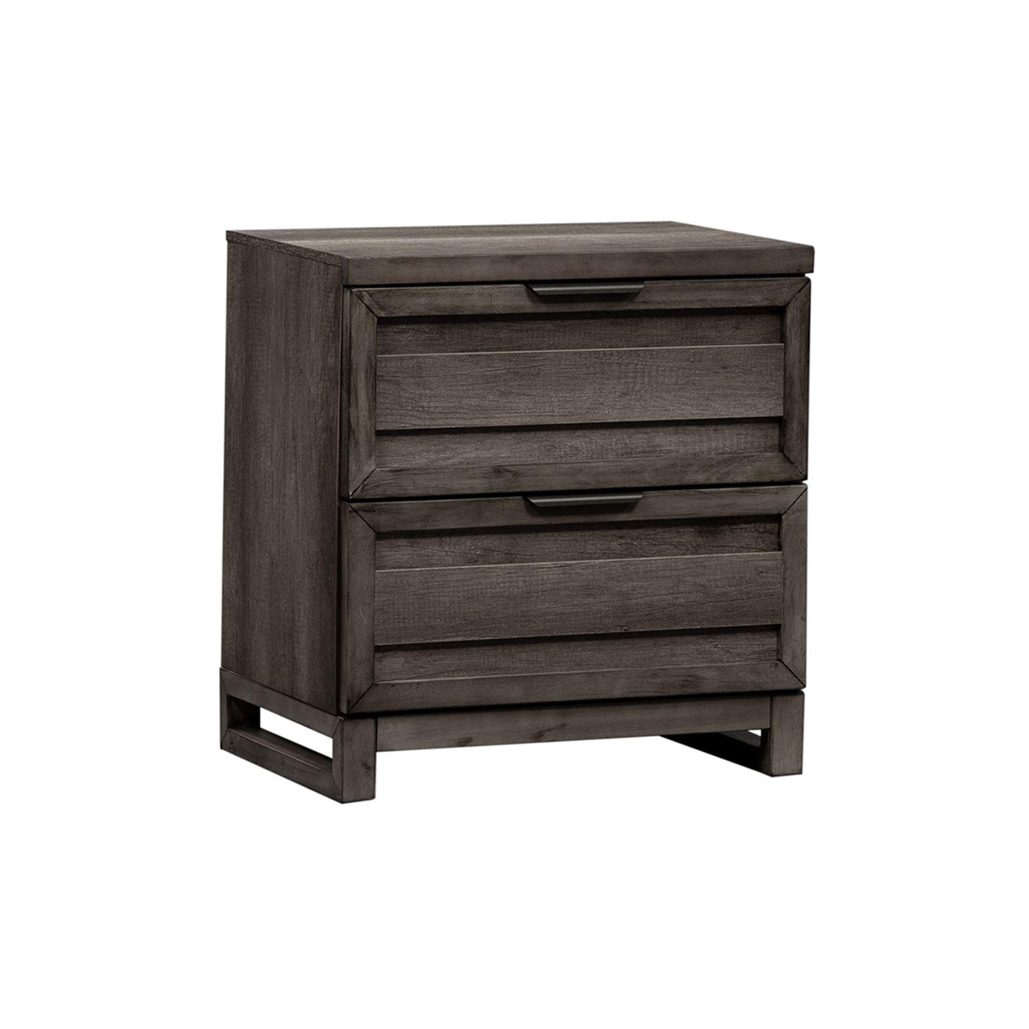 

    
Contemporary Gray Nightstand Set 2 Pcs Tanners Creek (686-BR) Liberty Furniture
