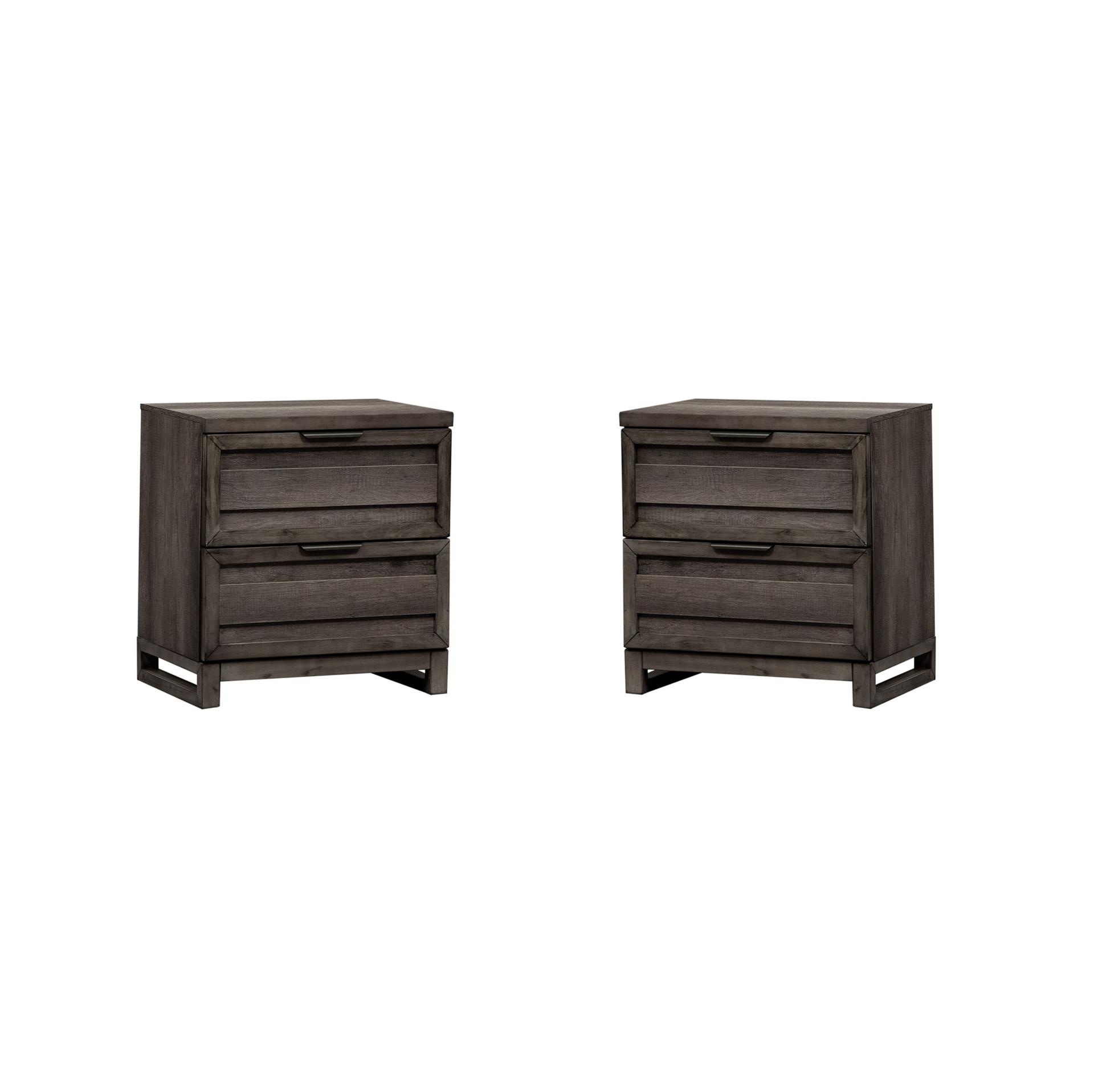 

    
Contemporary Gray Nightstand Set 2 Pcs Tanners Creek (686-BR) Liberty Furniture
