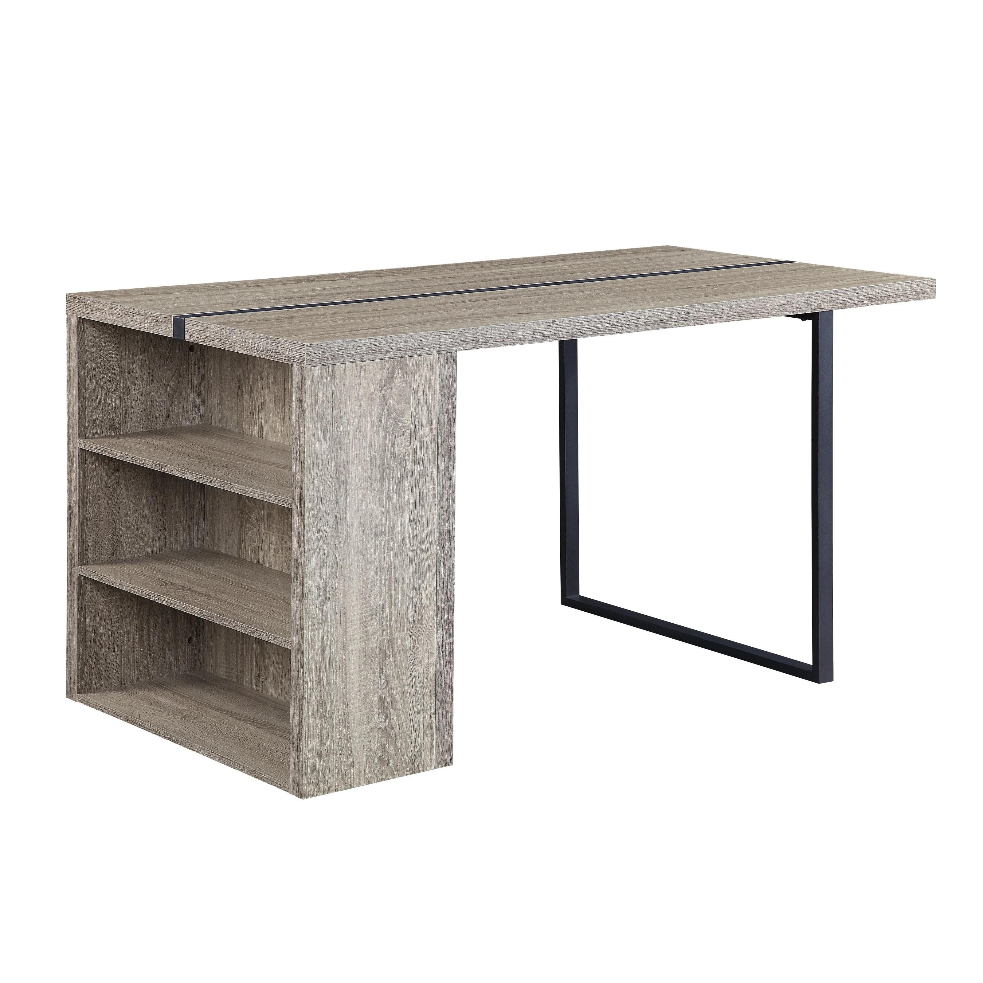 

    
Contemporary Gray Oak & Black Dining Table by Acme Patwin DN00401
