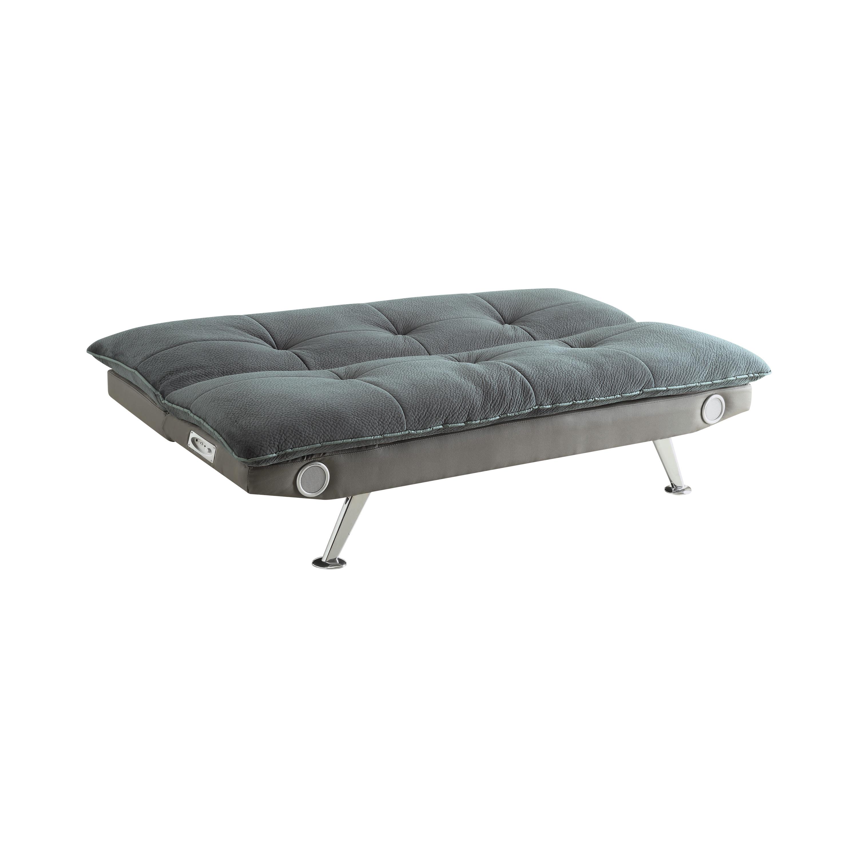 

    
Contemporary Gray Padded Velvet & Leatherette Sofa Bed Coaster 500046 Odel
