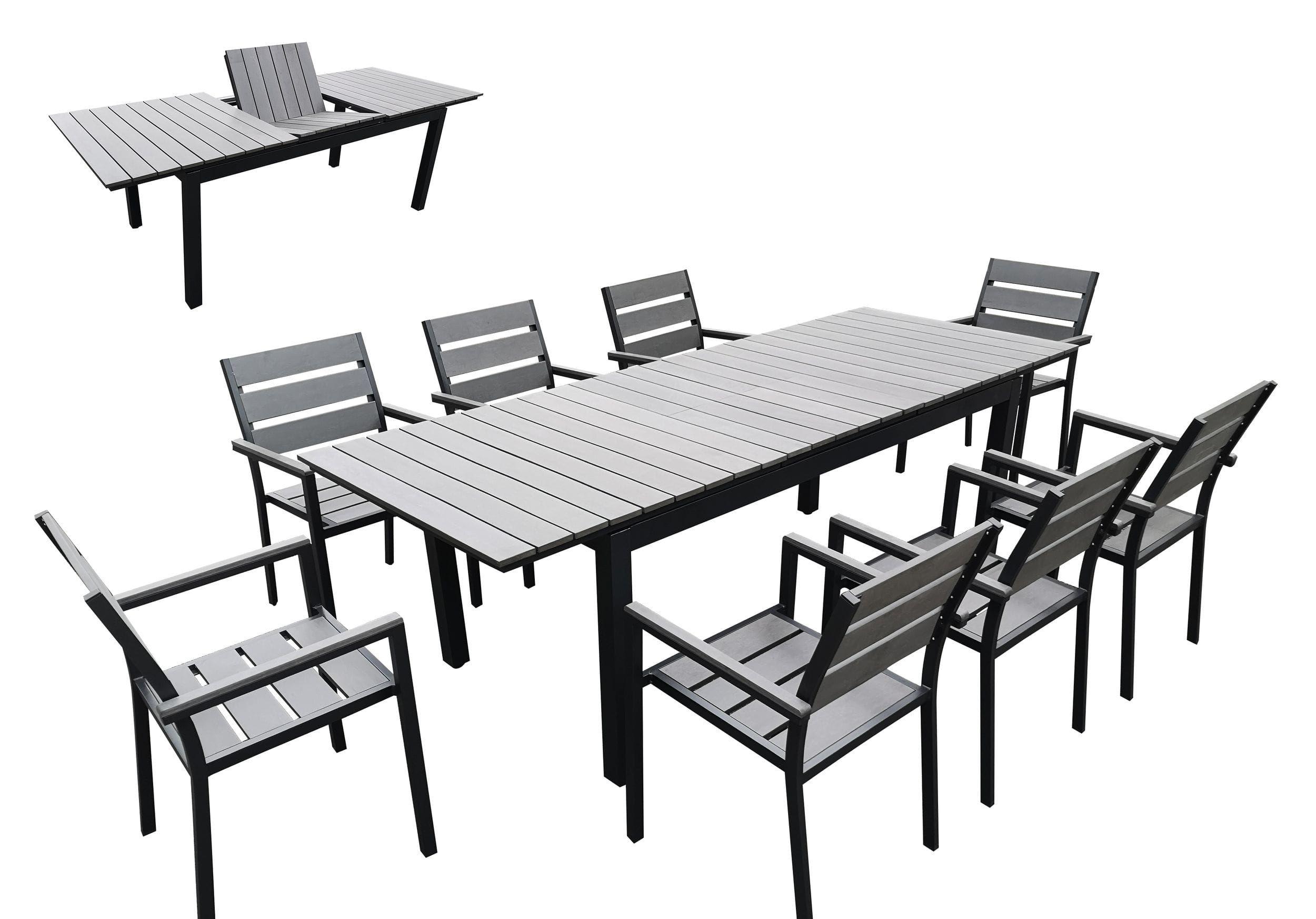 

    
Contemporary Gray Polywood Outdoor Dining Set 9PCS VIG Furniture Renava Marina VGICS1804-GRY-SET-9PCS
