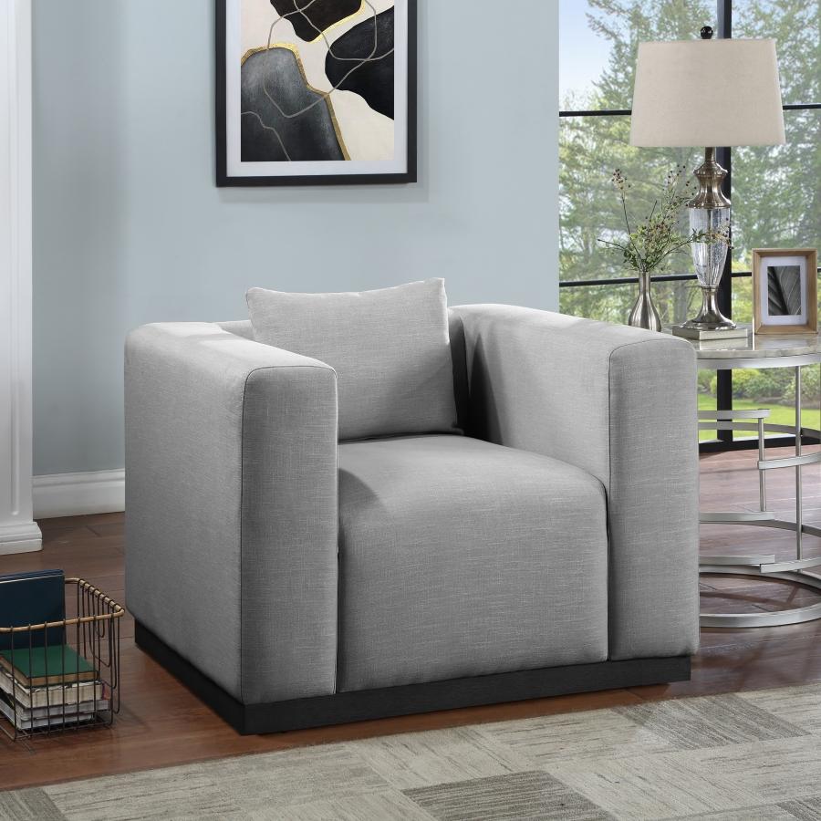 

    
Contemporary Gray Solid Wood Chair Meridian Furniture Alfie 642Grey-C
