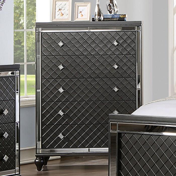 Contemporary Chest Calandria Chest CM7320GY-C CM7320GY-C in Gray 