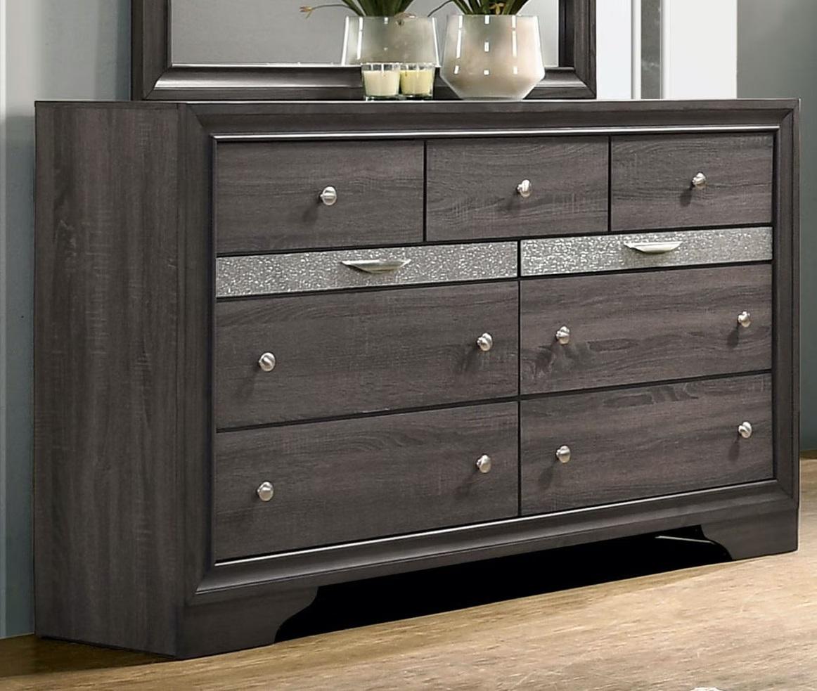 

    
Contemporary Gray Solid Wood Dresser Furniture of America CM7552GY-D Chrissy
