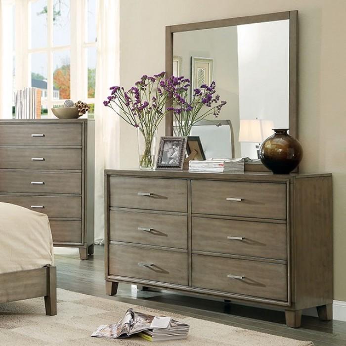 Contemporary Dresser With Mirror Enrico Dresser With Mirror 2PCS CM7068GY-D-2PCS CM7068GY-D-2PCS in Gray 