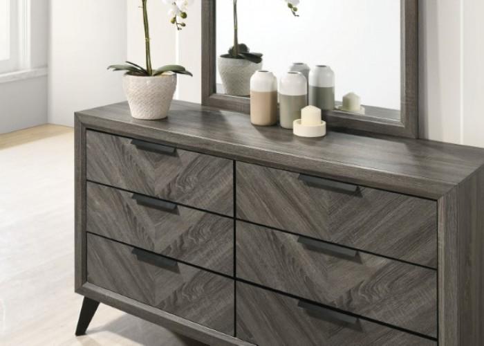 

    
Contemporary Gray Solid Wood Dresser With Mirror Furniture of America Vagan CM7472GY-D-2PCS
