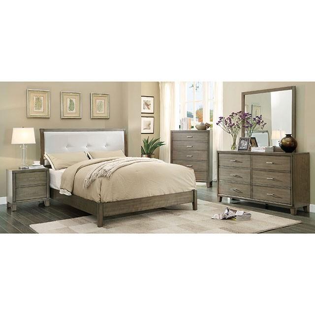 

    
Furniture of America Enrico King Panel Bed CM7068GY-EK Panel Bed Gray CM7068GY-EK
