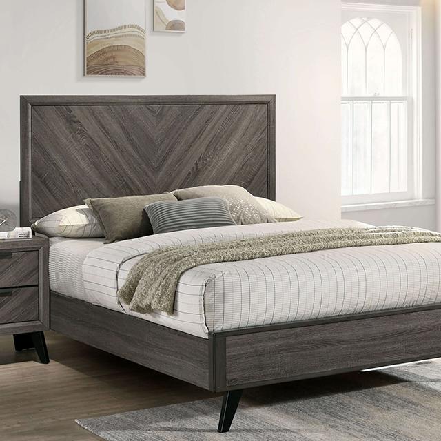 

        
Furniture of America Vagan King Panel Bed CM7472GY-EK Panel Bed Gray  65436542639489
