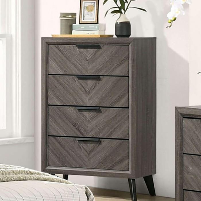 

    
 Shop  Contemporary Gray Solid Wood King Panel Bedroom Set 6PCS Furniture of America Vagan CM7472GY-EK-6PCS
