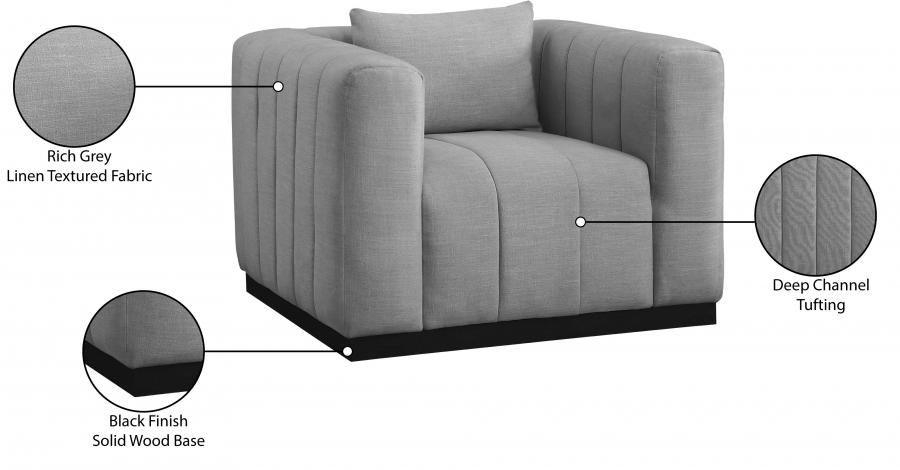 

    
Meridian Furniture Lucia Living Room Set 3PCS 655Grey-S-3PCS Living Room Set Gray 655Grey-S-3PCS
