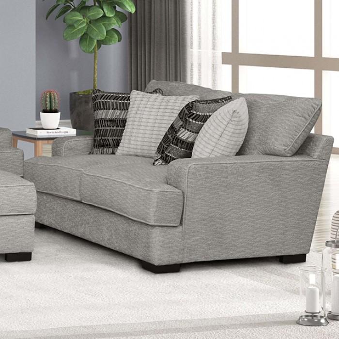 Contemporary Loveseat Ardenfold Loveseat FM64201GY-LV-L FM64201GY-LV-L in Gray Fabric