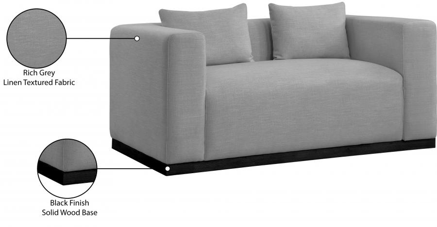 

                    
Buy Contemporary Gray Solid Wood Loveseat Meridian Furniture Alfie 642Grey-L
