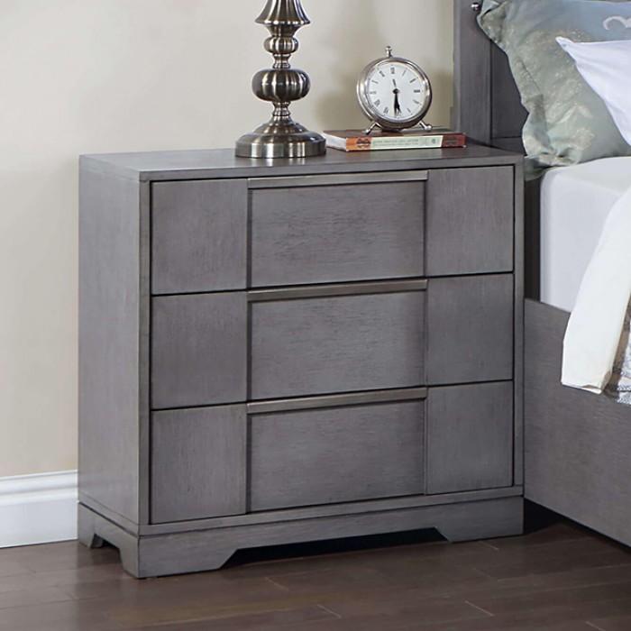 

    
Contemporary Gray Solid Wood Nightstand Furniture of America Regulus CM7475GY-N
