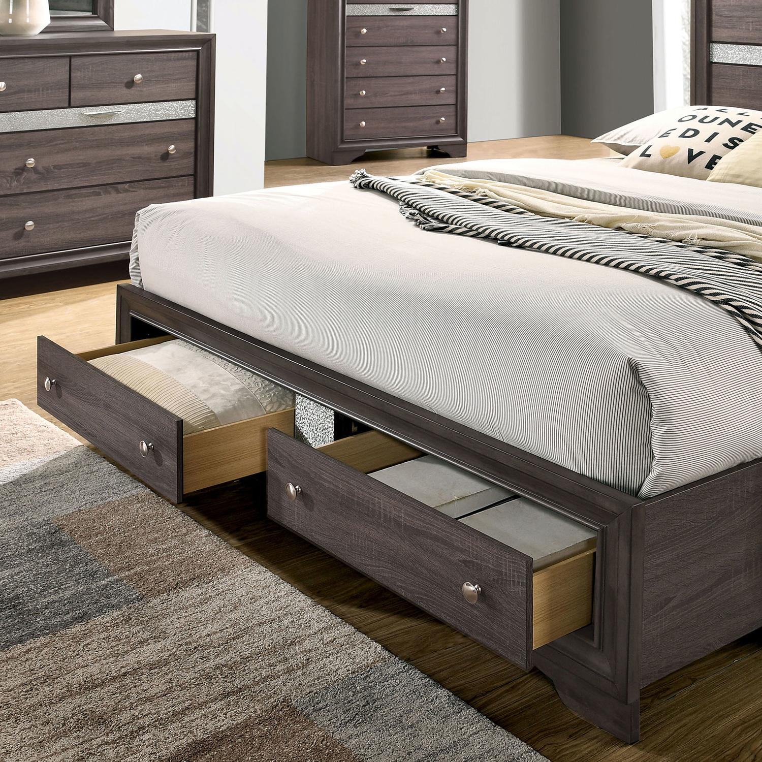 

    
Furniture of America CM7552GY-Q Chrissy Storage Bed Gray CM7552GY-Q
